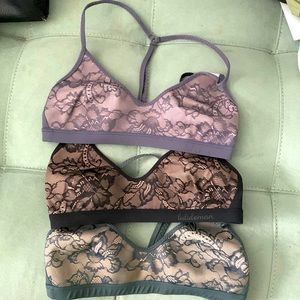 Sm Lululemon bras.  They are not adjustable.  look brand new. non smoker home.